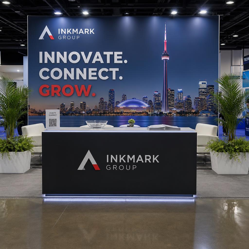 Trade show display booth graphics